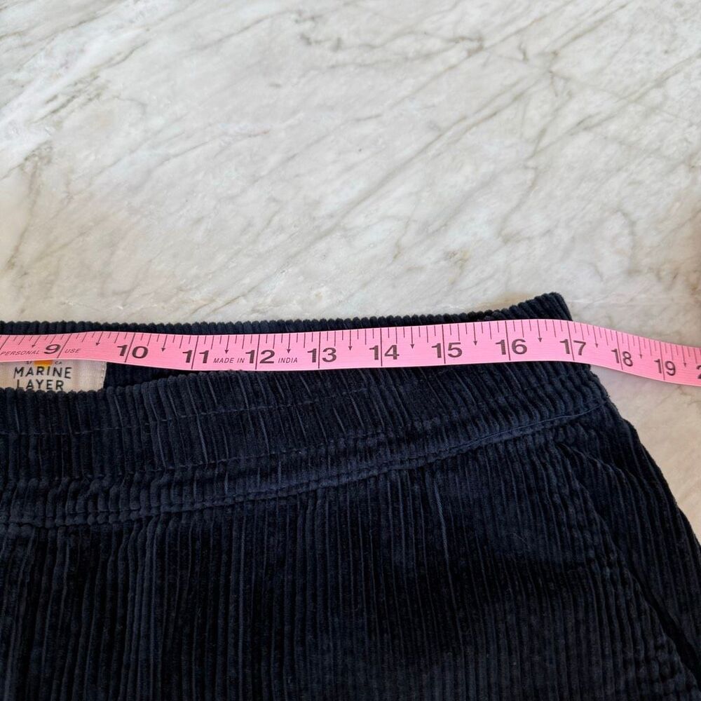 Marine Layer Wide-Leg Allison Pull-On Wide Leg Corduroy Pants navy size L - Picture 9 of 11